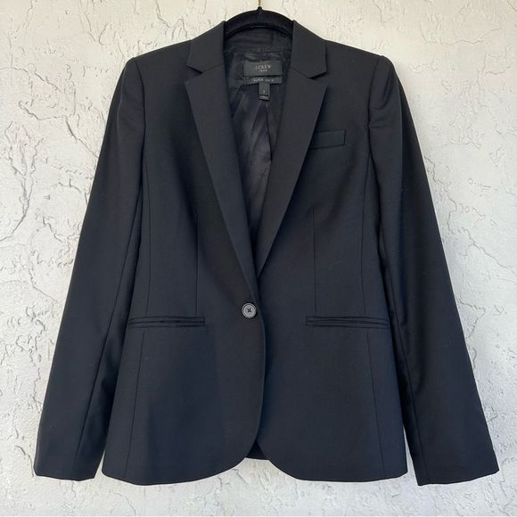 J. Crew Jackets & Blazers - J CREW 1035 Super 120’s Wool Blazer Jacket Womens Size 2 Preppy Academia Office